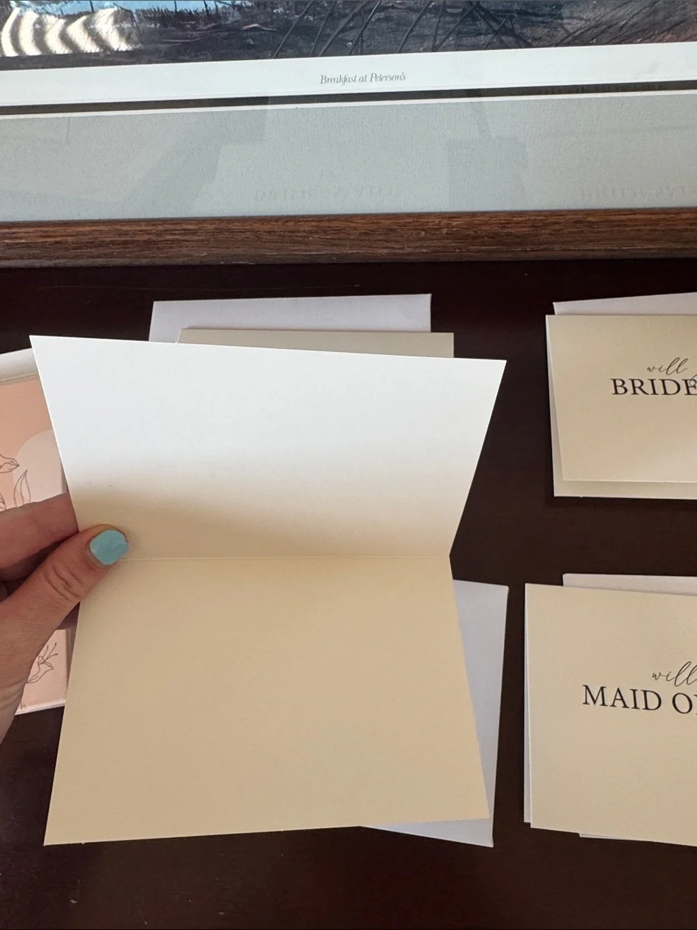 Bridesmaid and maid of honor proposal cards set of 4